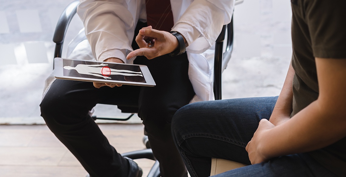 man using tablet